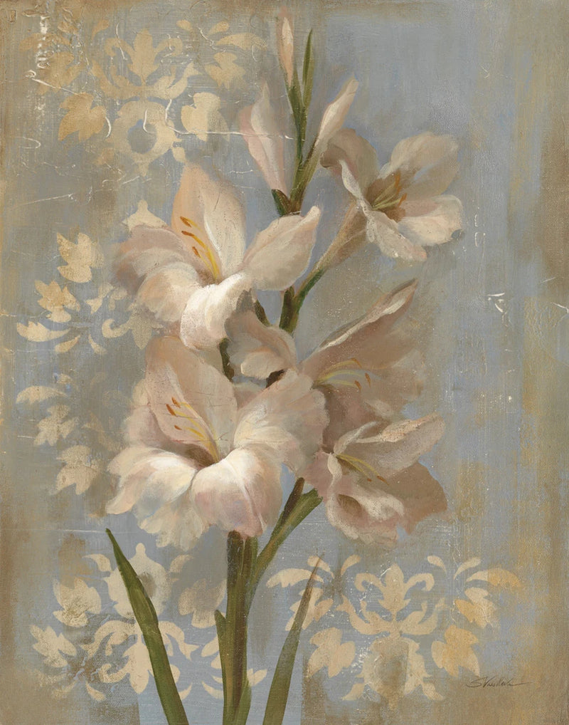 Gladiola on Blue by Silvia Vassileva