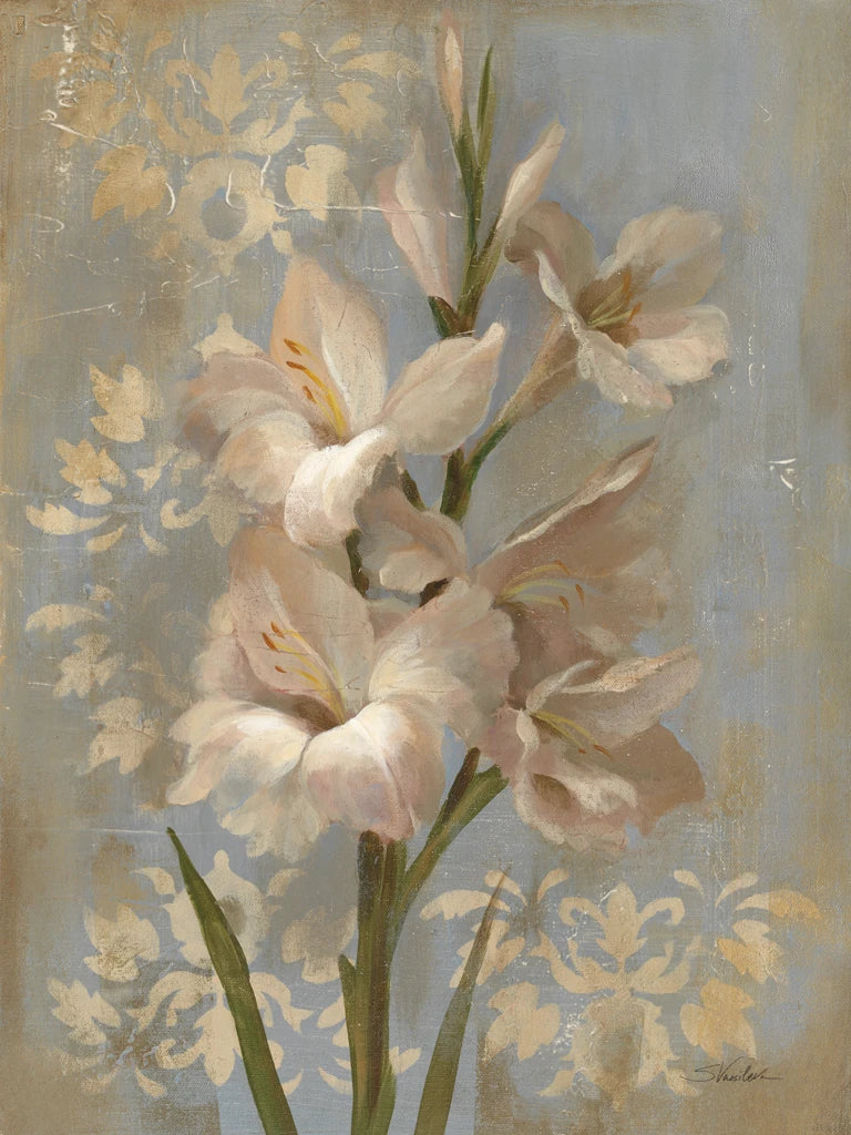 Gladiola on Blue by Silvia Vassileva
