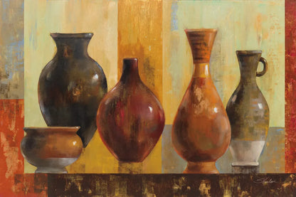 Glazed Pots by Silvia Vassileva. SKU 89698i. Archival Giclee Fine art print for wall decor.