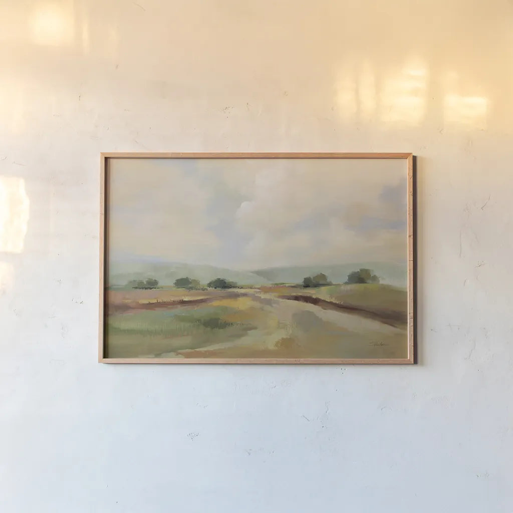 Glowing Sky by Silvia Vassileva. shown as a paper print in a natural frame. Available as a archival giclee rolled canvas, fine art paper, or poster print. SKU 88695i.