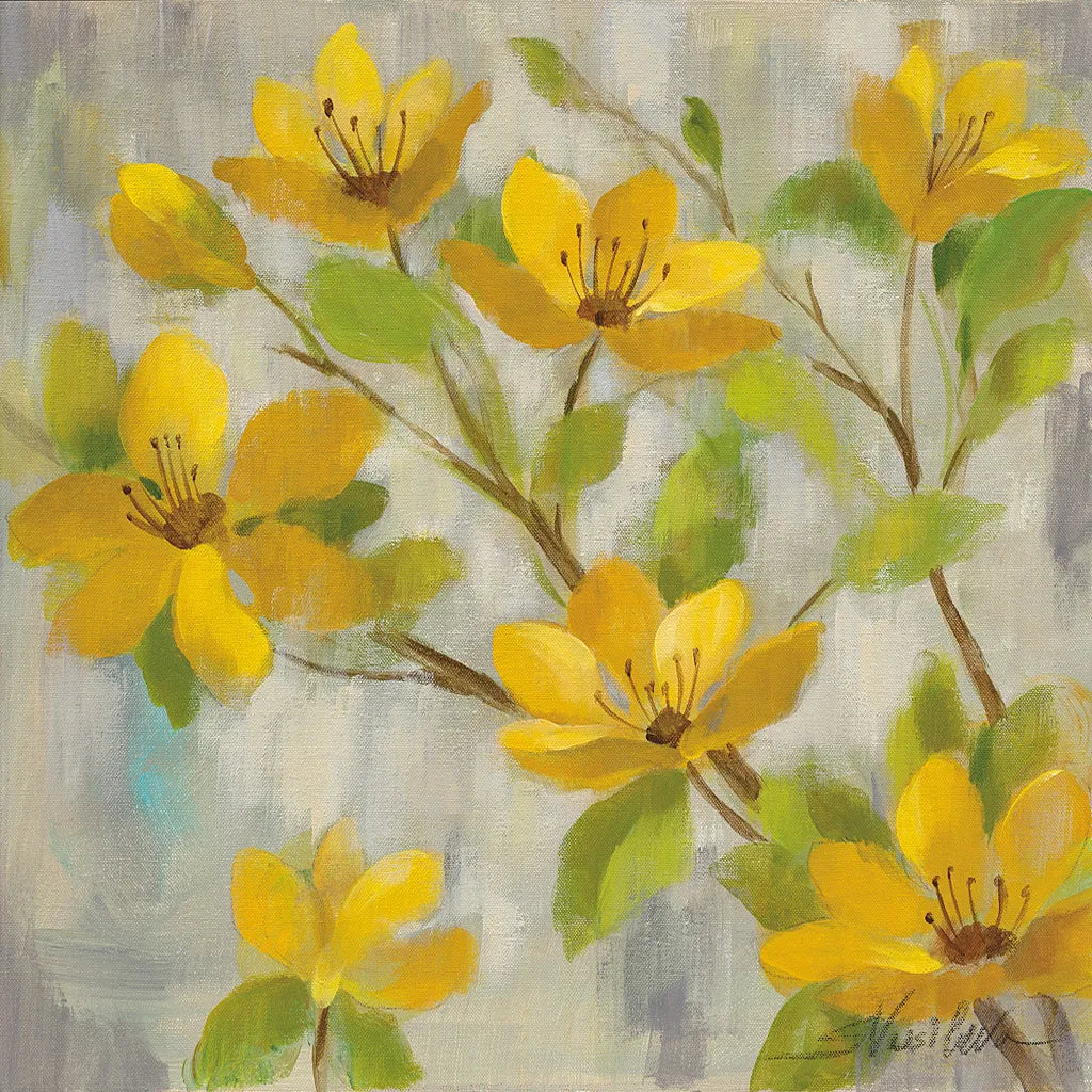 Golden Bloom I by Silvia Vassileva. SKU 23823a. Archival Giclee Fine art print for wall decor.