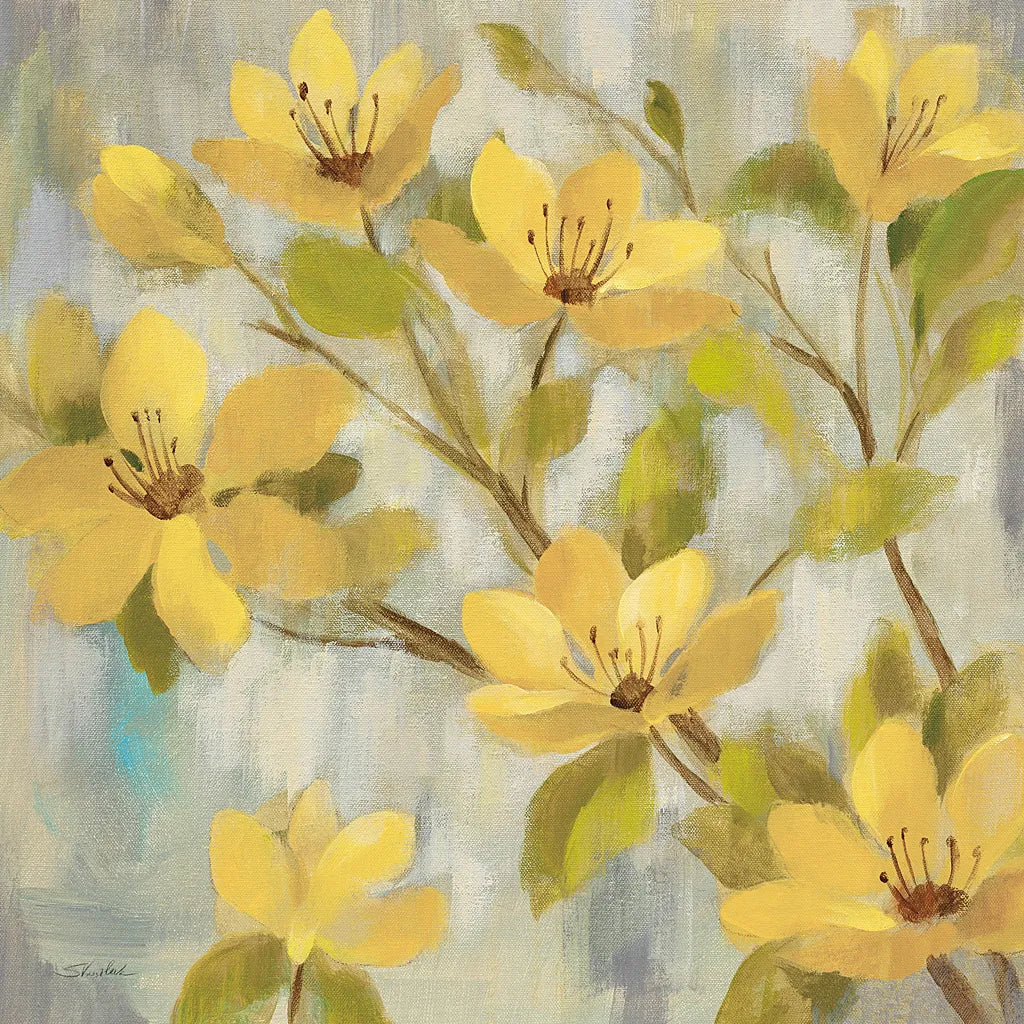 Golden Bloom I Neutral by Silvia Vassileva. SKU 24012a. Archival Giclee Fine art print for wall decor.
