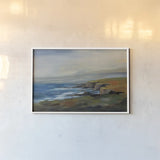 Golden Cliff by Silvia Vassileva. shown as a paper print in a white frame. Available as a archival giclee rolled canvas, fine art paper, or poster print. SKU 94420i.