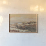 Golden Dunes by Silvia Vassileva. shown as a paper print in a natural frame. Available as a archival giclee rolled canvas, fine art paper, or poster print. SKU 98572i.