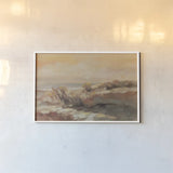 Golden Dunes by Silvia Vassileva. shown as a paper print in a white frame. Available as a archival giclee rolled canvas, fine art paper, or poster print. SKU 98572i.