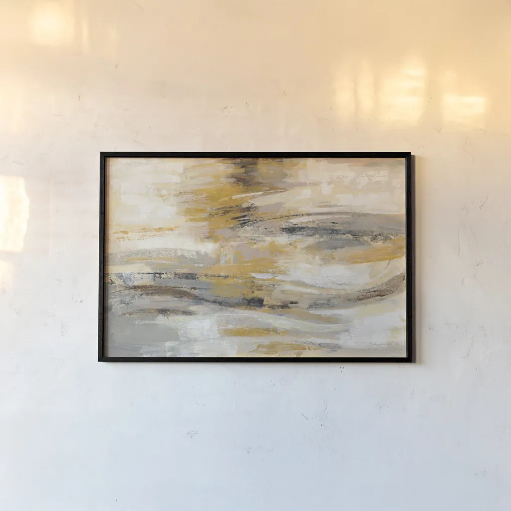 Golden Dust by Silvia Vassileva. shown as a paper print in a black flame. Available as a archival giclee rolled canvas, fine art paper, or poster print. SKU 21550i.