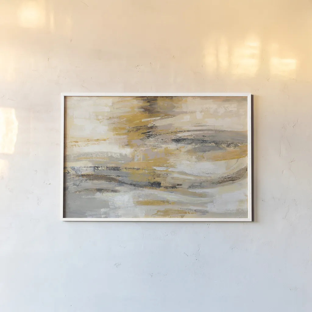 Golden Dust by Silvia Vassileva. shown as a paper print in a white frame. Available as a archival giclee rolled canvas, fine art paper, or poster print. SKU 21550i.