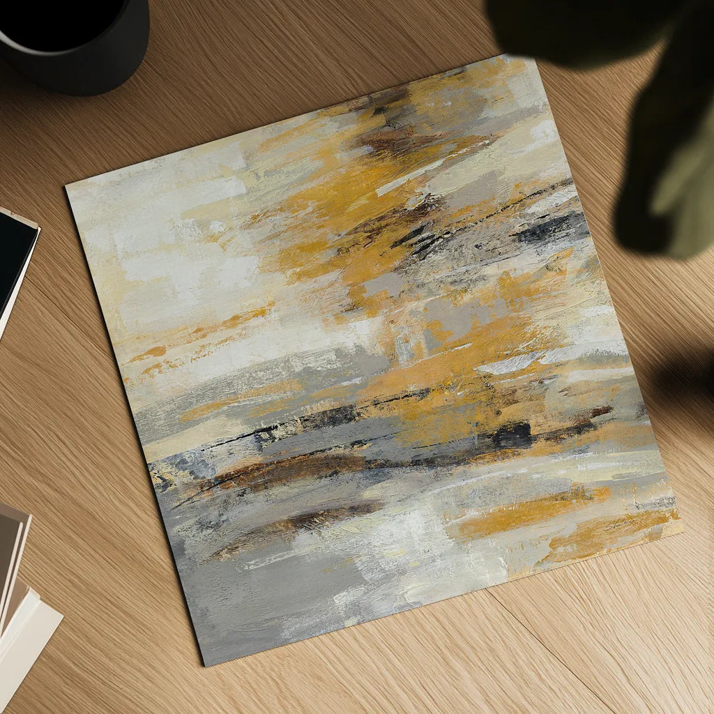 Golden Dust Crop by Silvia Vassileva. Shown as a detailed flat fine art print, highlighting archival giclee quality. Available as an archival giclee rolled canvas, fine art paper, or poster print. SKU 21550a.