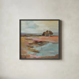 Golden Fall by Silvia Vassileva. Shown in a sleek black glass frame for a contemporary gallery look. Available as an archival giclee rolled canvas, fine art paper, or poster print. SKU 95138a.
