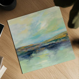 Golden Fields by the River by Silvia Vassileva. Shown as a detailed flat fine art print, highlighting archival giclee quality. Available as an archival giclee rolled canvas, fine art paper, or poster print. SKU 62959a.