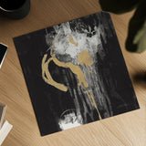 Golden Rain I BW by Silvia Vassileva. Shown as a detailed flat fine art print, highlighting archival giclee quality. Available as an archival giclee rolled canvas, fine art paper, or poster print. SKU 67600a.