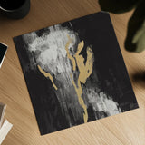 Golden Rain II BW by Silvia Vassileva. Shown as a detailed flat fine art print, highlighting archival giclee quality. Available as an archival giclee rolled canvas, fine art paper, or poster print. SKU 67601a.
