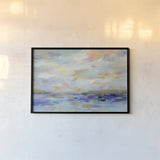 Golden Sunrise by Silvia Vassileva. shown as a paper print in a black flame. Available as a archival giclee rolled canvas, fine art paper, or poster print. SKU 38245i.