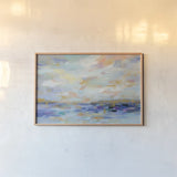 Golden Sunrise by Silvia Vassileva. shown as a paper print in a natural frame. Available as a archival giclee rolled canvas, fine art paper, or poster print. SKU 38245i.