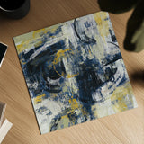 Graffiti Wall III Indigo Crop by Silvia Vassileva. Shown as a detailed flat fine art print, highlighting archival giclee quality. Available as an archival giclee rolled canvas, fine art paper, or poster print. SKU 28859a.