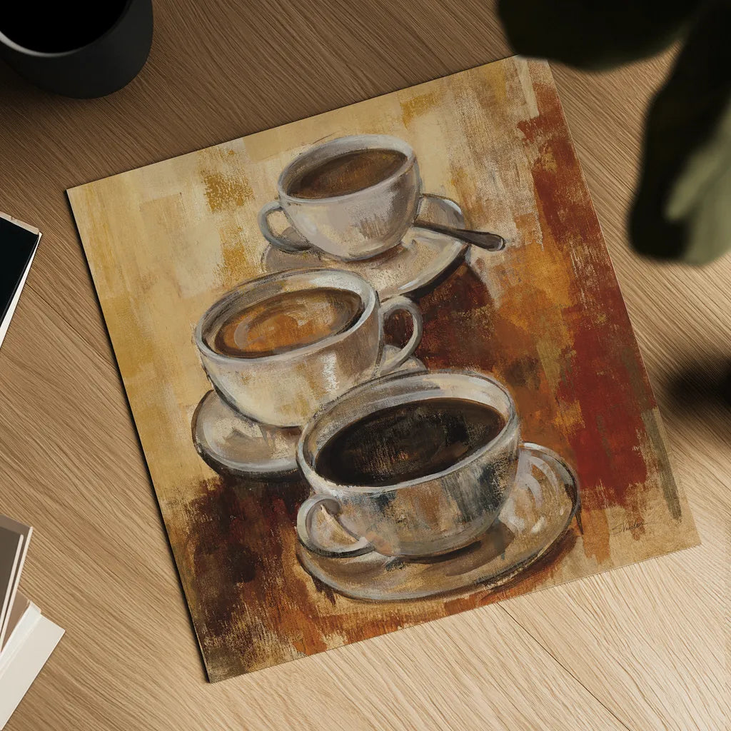 Grande Macchiato I by Silvia Vassileva. Shown as a detailed flat fine art print, highlighting archival giclee quality. Available as an archival giclee rolled canvas, fine art paper, or poster print. SKU 8689a.