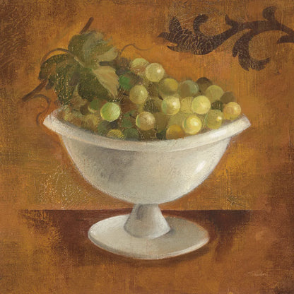 Grapes in Old Bowl by Silvia Vassileva. SKU 60343a. Archival Giclee Fine art print for wall decor.