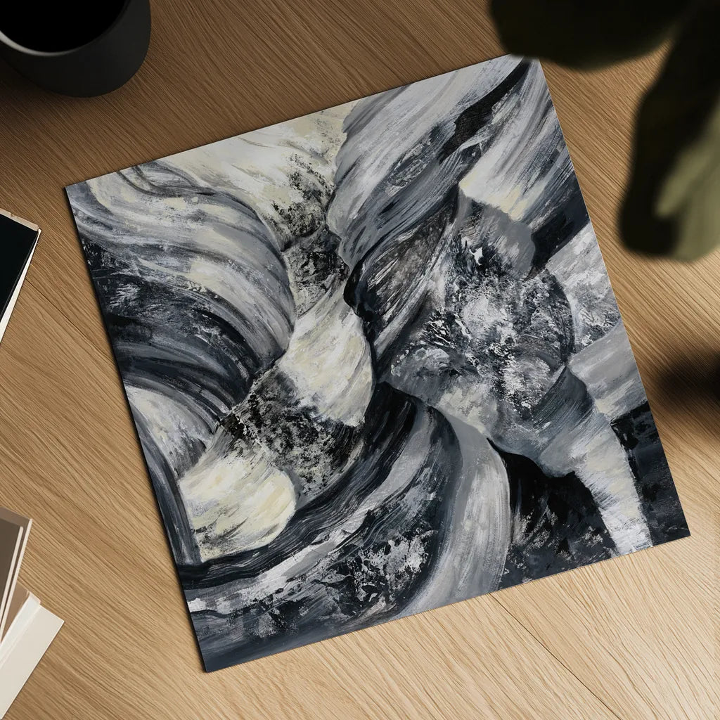 Graphic Canyon I by Silvia Vassileva. Shown as a detailed flat fine art print, highlighting archival giclee quality. Available as an archival giclee rolled canvas, fine art paper, or poster print. SKU 66074a.