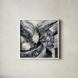 Graphic Canyon I by Silvia Vassileva. Shown in a crisp white glass frame for a clean and minimalist style. Available as an archival giclee rolled canvas, fine art paper, or poster print. SKU 66074a.