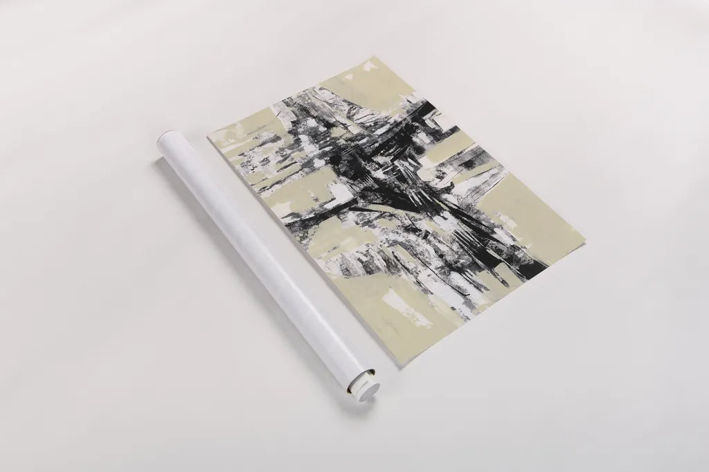 Graphic Fishermans Net by Silvia Vassileva. shown as a rolled paper print. Available as archival giclee rolled canvas, fine art paper, or poster print. SKU 66081i.