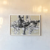 Graphic Fishermans Net by Silvia Vassileva. shown as a paper print in a white frame. Available as a archival giclee rolled canvas, fine art paper, or poster print. SKU 66081i.