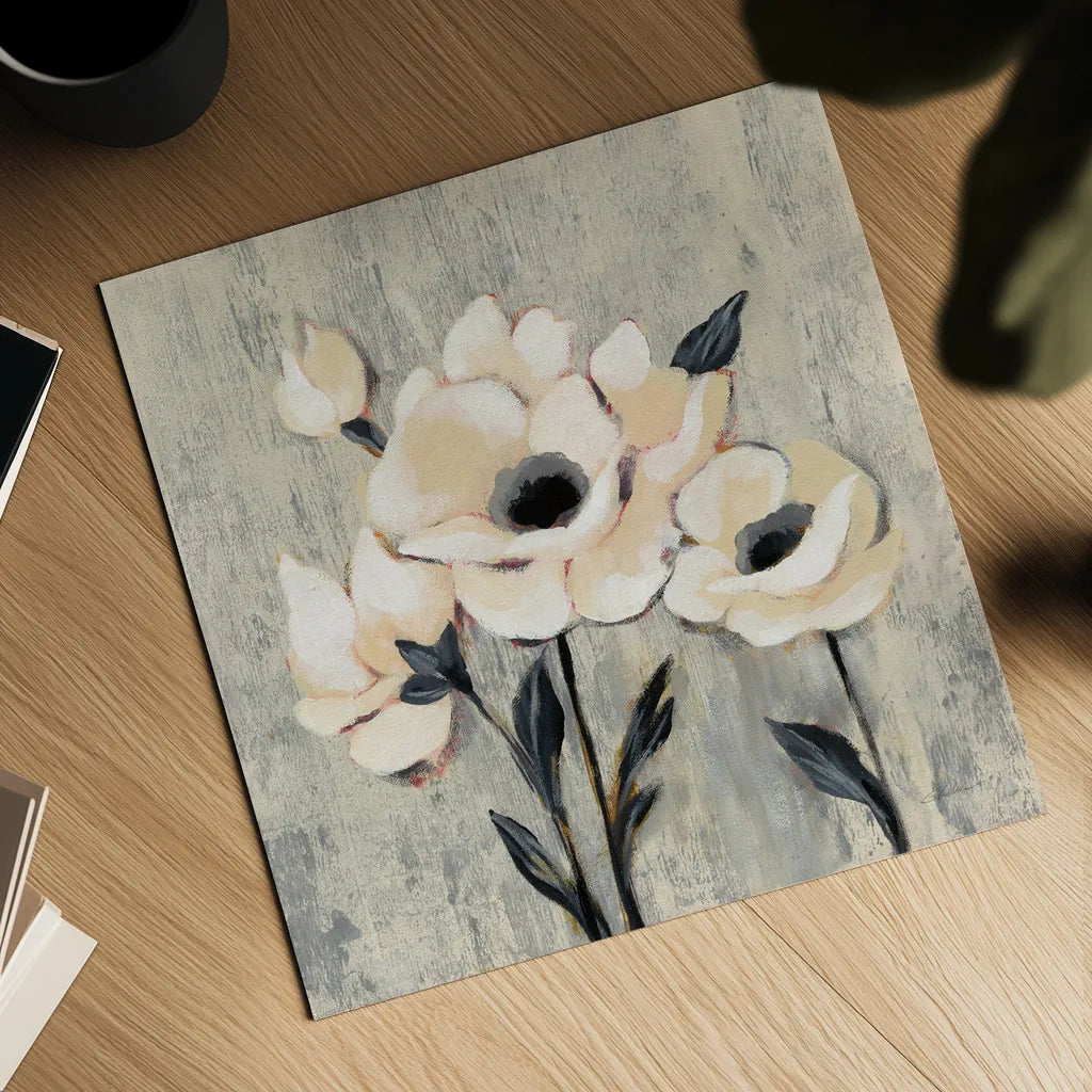 Graphic Floral II by Silvia Vassileva. Shown as a detailed flat fine art print, highlighting archival giclee quality. Available as an archival giclee rolled canvas, fine art paper, or poster print. SKU 31688a.