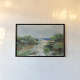 Grassy Beach Crop by Silvia Vassileva. shown as a paper print in a black flame. Available as a archival giclee rolled canvas, fine art paper, or poster print. SKU 95131i.