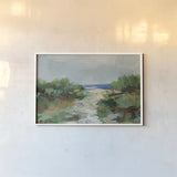 Grassy Beach Crop by Silvia Vassileva. shown as a paper print in a white frame. Available as a archival giclee rolled canvas, fine art paper, or poster print. SKU 95131i.