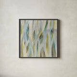 Grassy Meadow by Silvia Vassileva. Shown in a sleek black glass frame for a contemporary gallery look. Available as an archival giclee rolled canvas, fine art paper, or poster print. SKU 69160a.