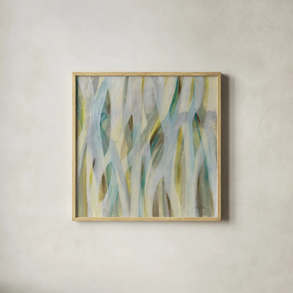 Grassy Meadow by Silvia Vassileva. Shown in a natural wood glass frame for a timeless modern aesthetic. Available as an archival giclee rolled canvas, fine art paper, or poster print. SKU 69160a.
