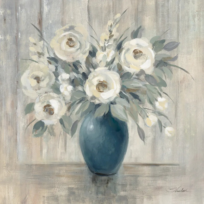 Gray Barn Floral by Silvia Vassileva. SKU 73217a. Archival Giclee Fine art print for wall decor.