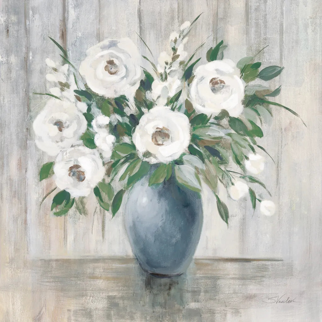 Gray Barn Floral Light by Silvia Vassileva. SKU 78472a. Archival Giclee Fine art print for wall decor.