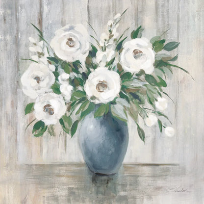 Gray Barn Floral Light by Silvia Vassileva. SKU 78472a. Archival Giclee Fine art print for wall decor.