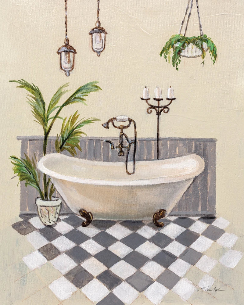 Gray Cottage Bathroom I by Silvia Vassileva