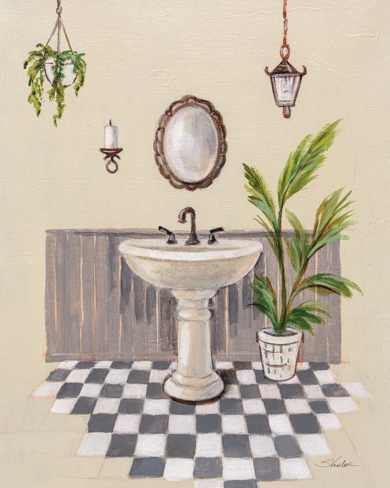 Gray Cottage Bathroom II by Silvia Vassileva
