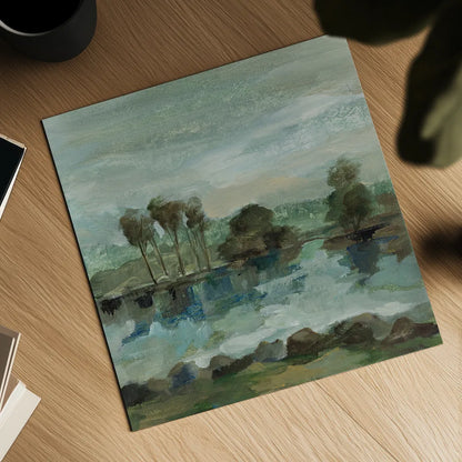 Green River I by Silvia Vassileva. Shown as a detailed flat fine art print, highlighting archival giclee quality. Available as an archival giclee rolled canvas, fine art paper, or poster print. SKU 98574a.