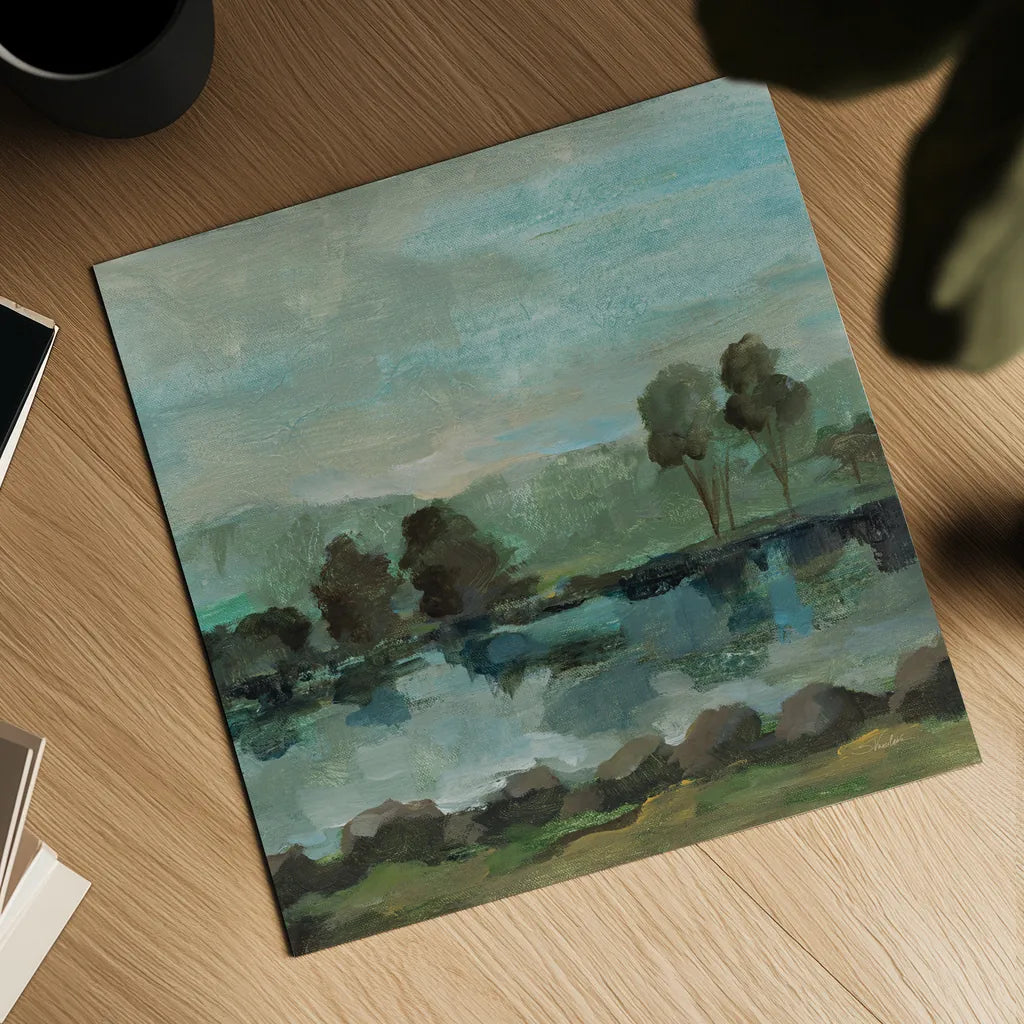 Green River II by Silvia Vassileva. Shown as a detailed flat fine art print, highlighting archival giclee quality. Available as an archival giclee rolled canvas, fine art paper, or poster print. SKU 98575a.