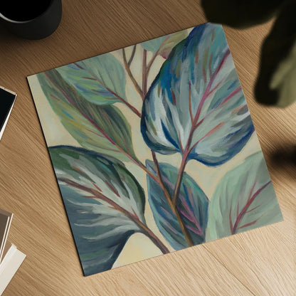 Greenhouse Leaves by Silvia Vassileva. Shown as a detailed flat fine art print, highlighting archival giclee quality. Available as an archival giclee rolled canvas, fine art paper, or poster print. SKU 67427a.