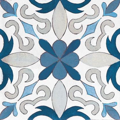 Gypsy Wall Tile 14 Blue Gray by Silvia Vassileva. SKU 51740a. Archival Giclee Fine art print for wall decor.