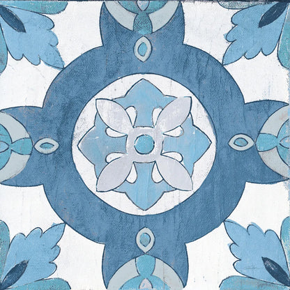 Gypsy Wall Tile 6 Blue Gray by Silvia Vassileva. SKU 51737a. Archival Giclee Fine art print for wall decor.