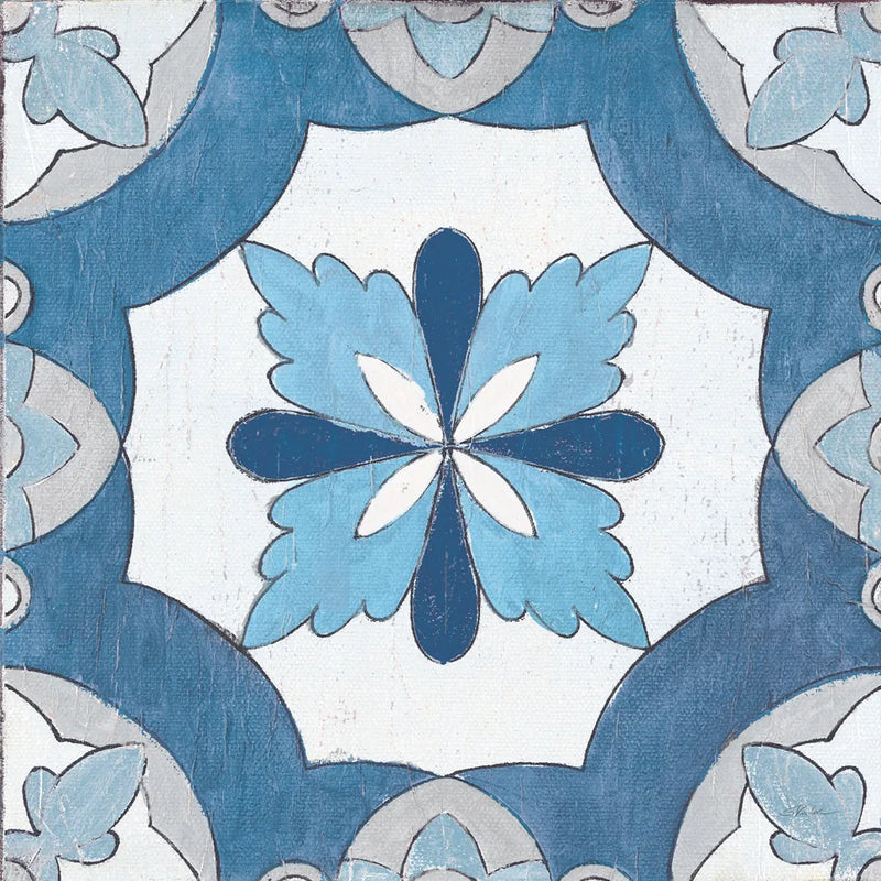 Gypsy Wall Tile 8 Blue Gray by Silvia Vassileva. SKU 51738a. Archival Giclee Fine art print for wall decor.