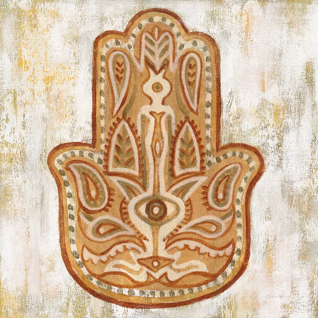 Hamsa by Silvia Vassileva. SKU 64159a. Archival Giclee Fine art print for wall decor.
