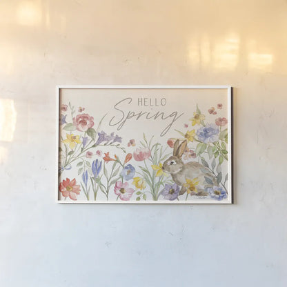 Happy Easter I by Silvia Vassileva. shown as a paper print in a white frame. Available as a archival giclee rolled canvas, fine art paper, or poster print. SKU 69788i.