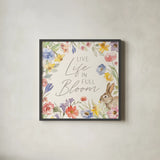 Happy Easter II by Silvia Vassileva. Shown in a sleek black glass frame for a contemporary gallery look. Available as an archival giclee rolled canvas, fine art paper, or poster print. SKU 69789a.