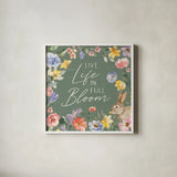 Happy Easter II Sage by Silvia Vassileva. Shown in a crisp white glass frame for a clean and minimalist style. Available as an archival giclee rolled canvas, fine art paper, or poster print. SKU 70510a.