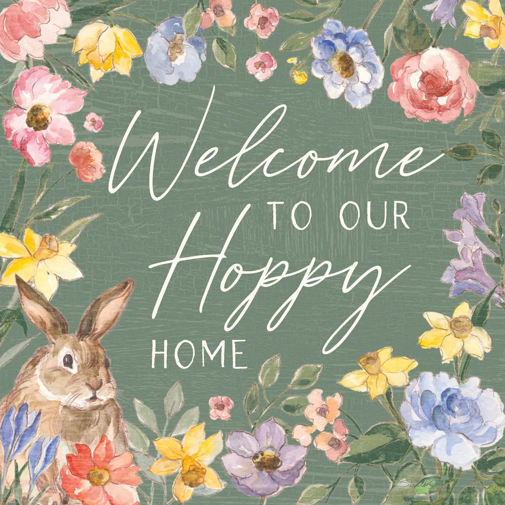 Happy Easter III Sage v2 by Silvia Vassileva. SKU 97387a. Archival Giclee Fine art print for wall decor.