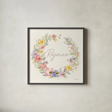 Happy Easter IV by Silvia Vassileva. Shown in a sleek black glass frame for a contemporary gallery look. Available as an archival giclee rolled canvas, fine art paper, or poster print. SKU 69791a.