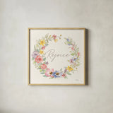 Happy Easter IV by Silvia Vassileva. Shown in a natural wood glass frame for a timeless modern aesthetic. Available as an archival giclee rolled canvas, fine art paper, or poster print. SKU 69791a.