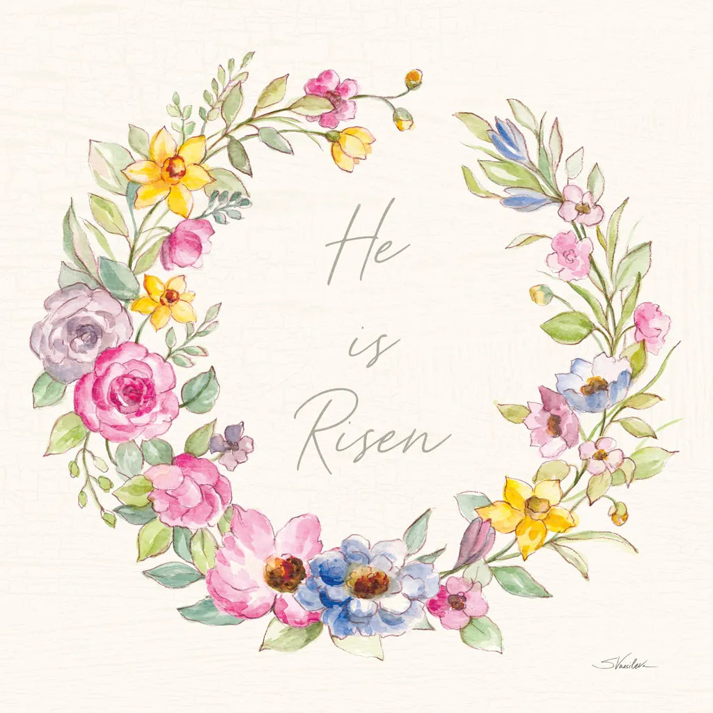 Happy Easter IV Risen by Silvia Vassileva. SKU 71498a. Archival Giclee Fine art print for wall decor.