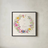 Happy Easter IV Risen by Silvia Vassileva. Shown in a sleek black glass frame for a contemporary gallery look. Available as an archival giclee rolled canvas, fine art paper, or poster print. SKU 71498a.